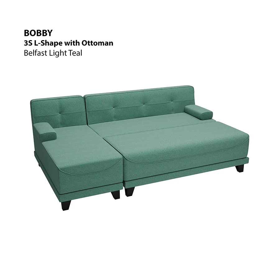 Bobby 3 Seat L-shape with Ottoman Sofa - Image 10
