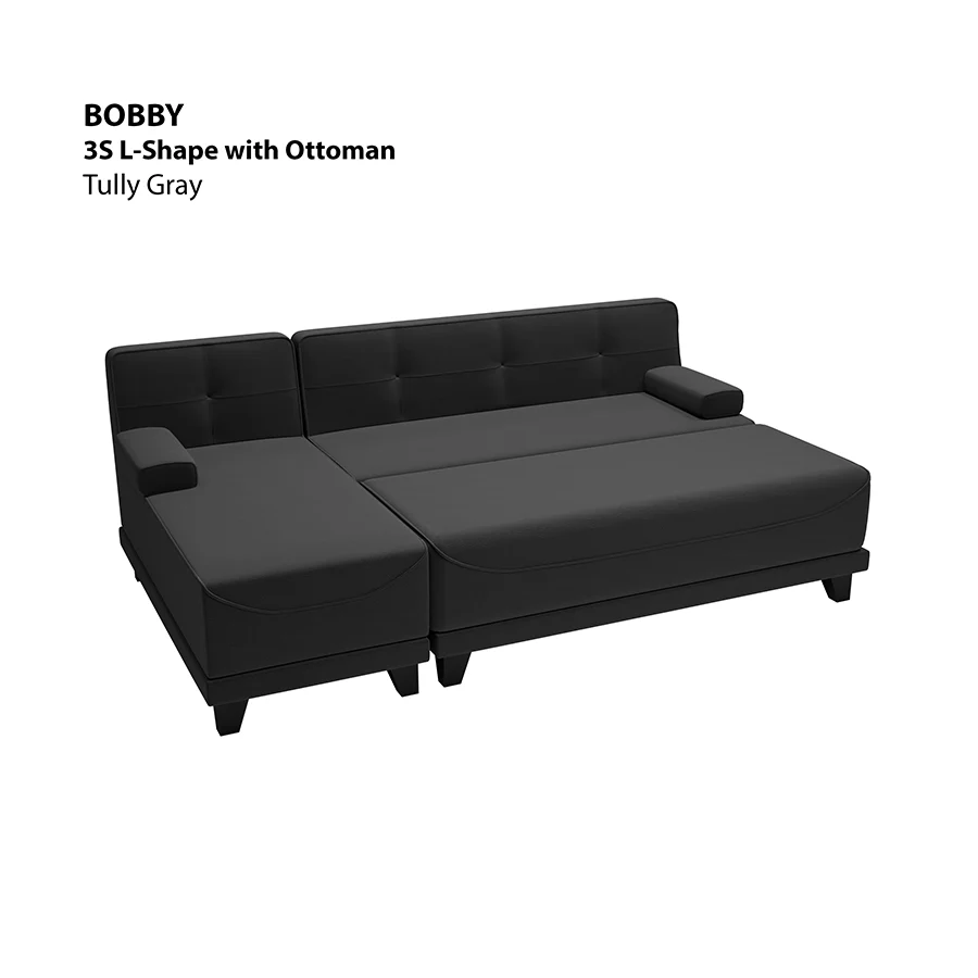 Bobby 3 Seat L-shape with Ottoman Sofa - Image 14