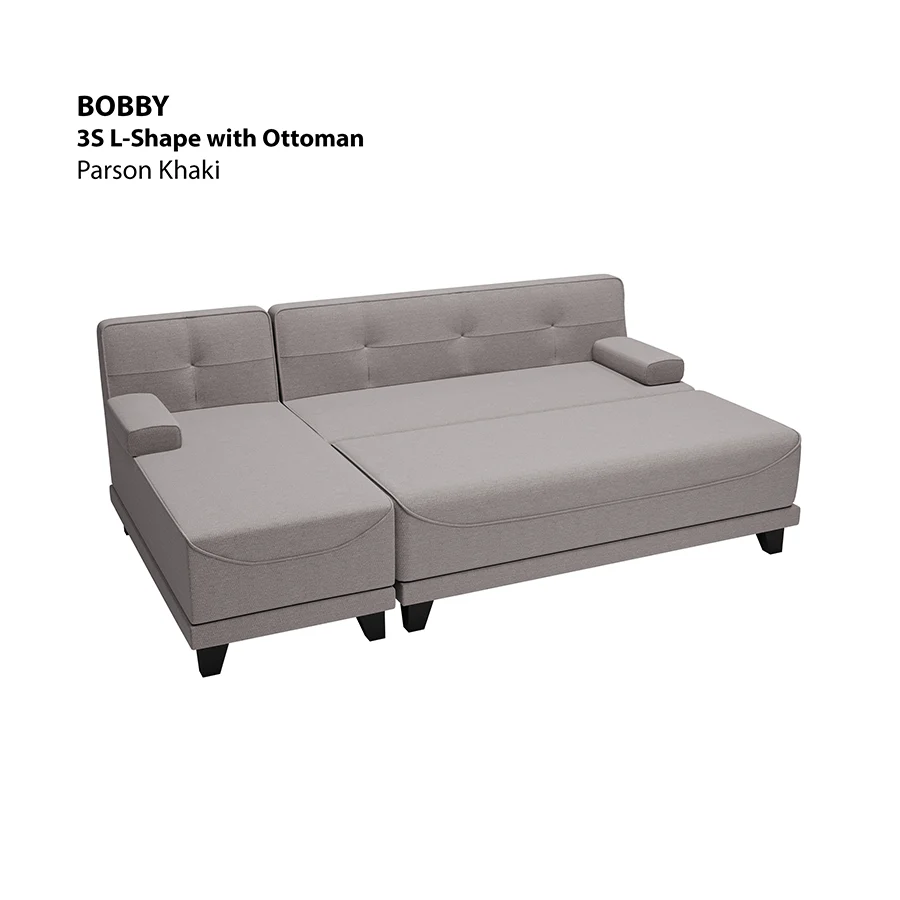 Bobby 3 Seat L-shape with Ottoman Sofa - Image 3