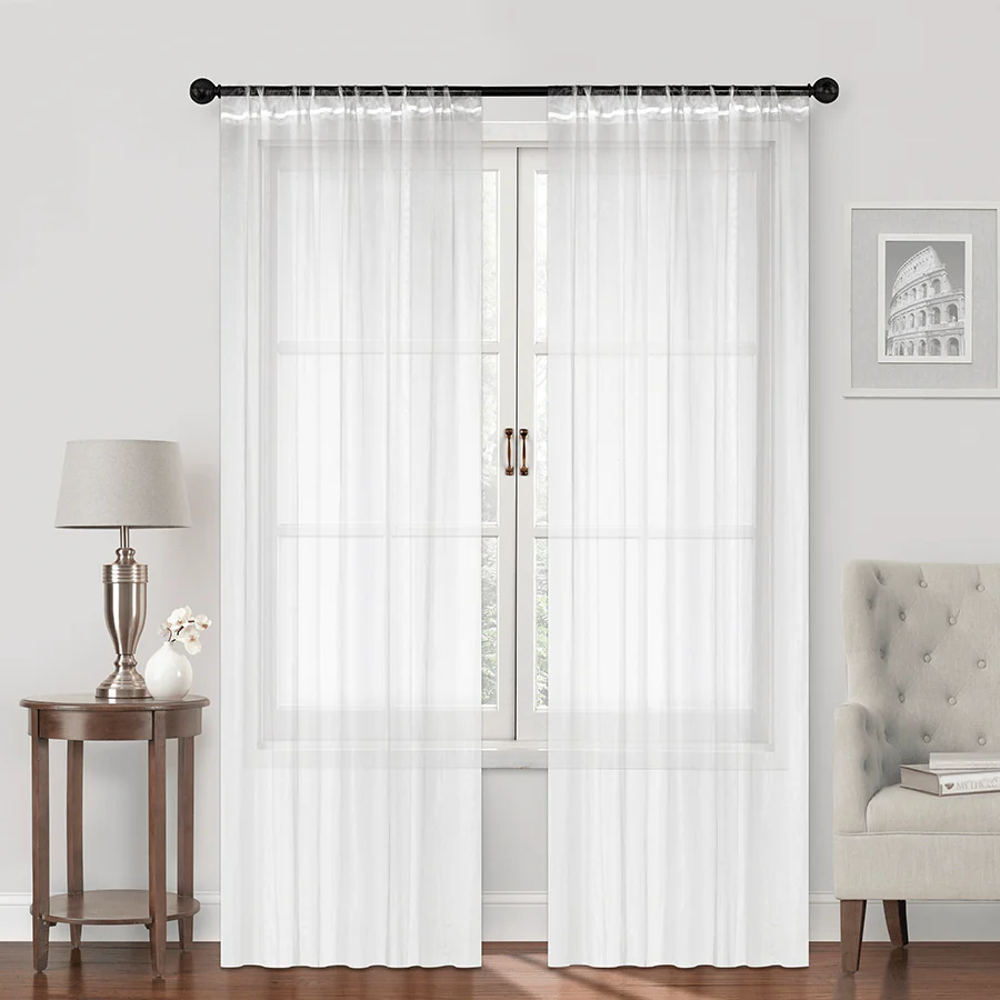 Brack White Lace Set of 2 Curtains - Image 2