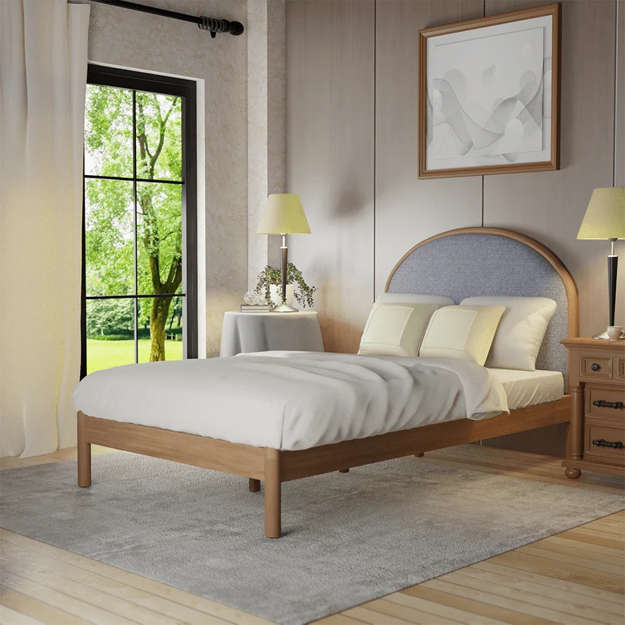 Braxton Bed 48x75"  - Oak - Image 7