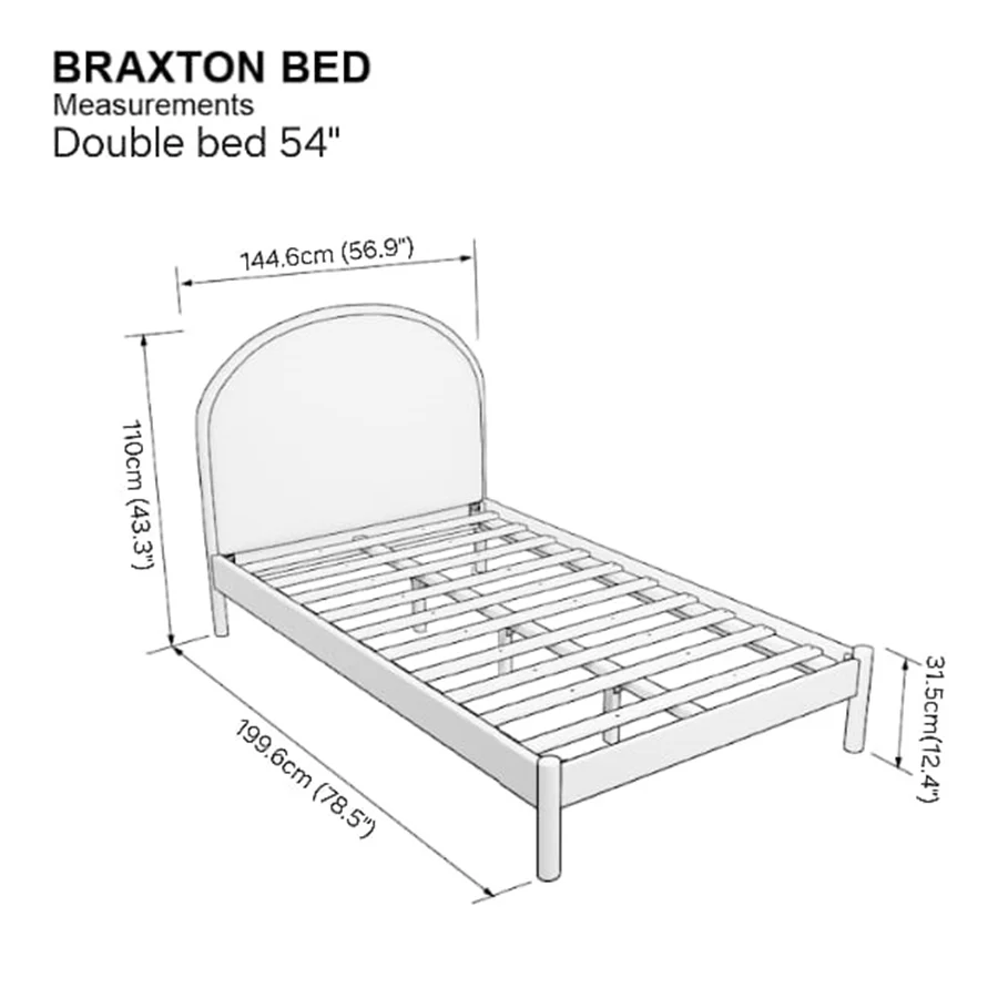 Braxton Bed 54x75" - Walnut Brown - Image 8