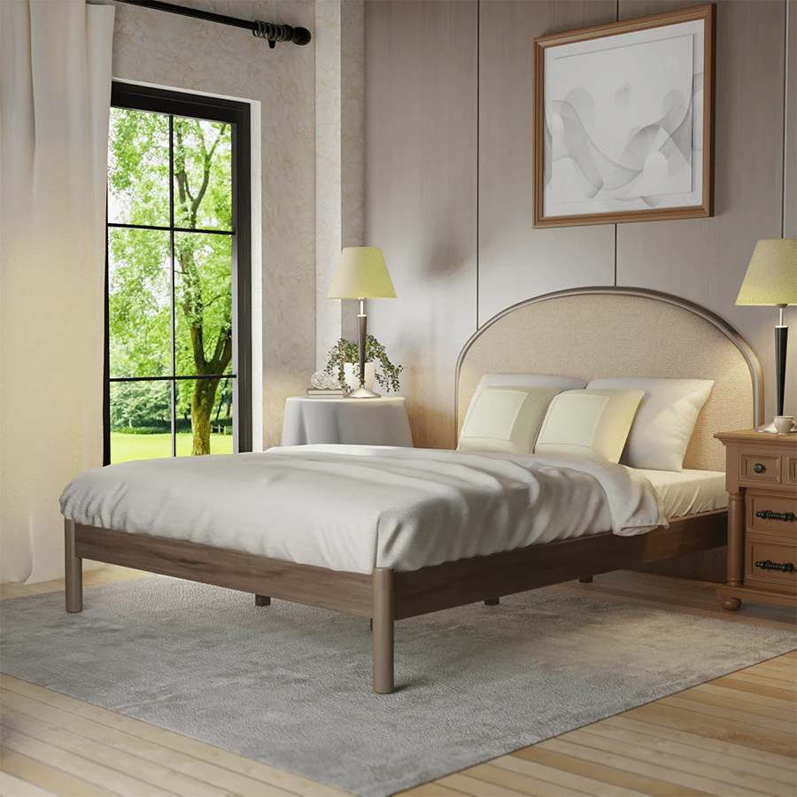 Braxton Bed 60x75" - Walnut Brown - Image 5