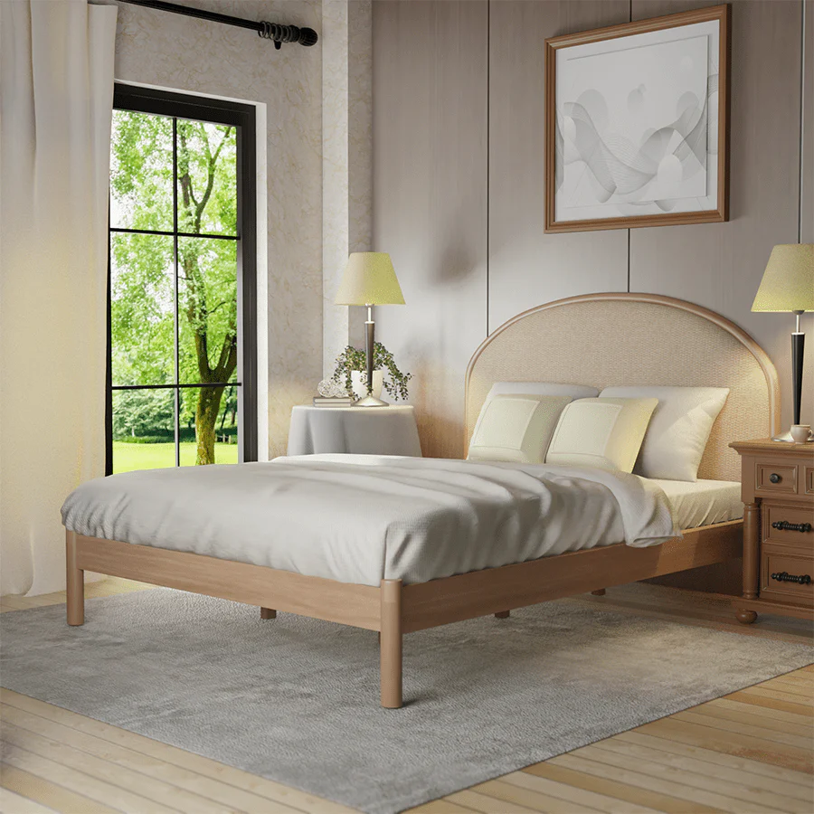 Braxton Bed 72x75"  - Oak - Image 2