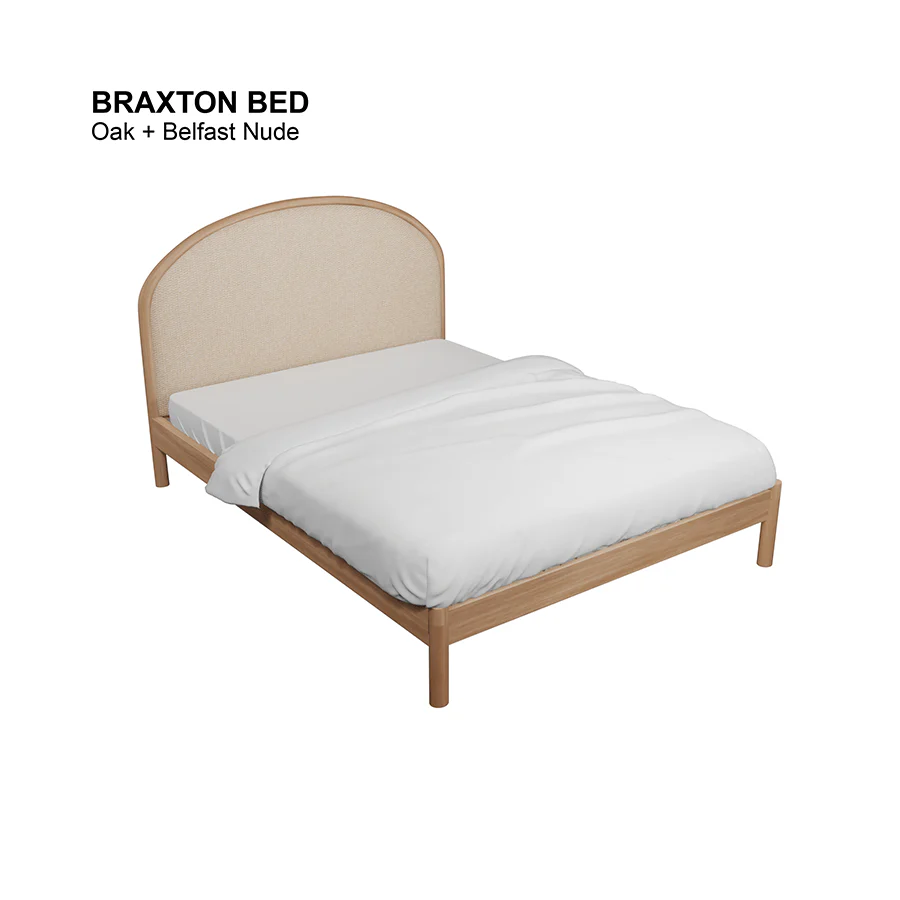 Braxton Bed 72x75"  - Oak - Image 4