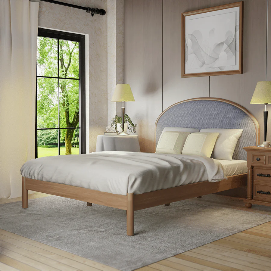 Braxton Bed 72x75"  - Oak - Image 7