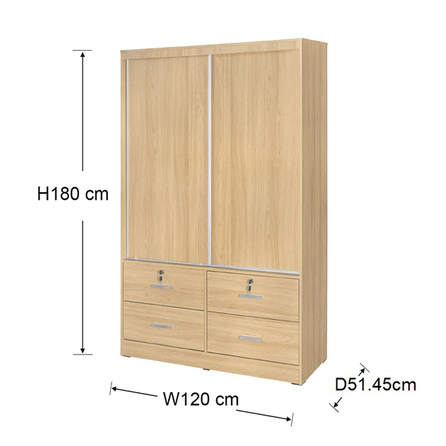 Brendle 120 cm Sliding Wardrobe - Image 12