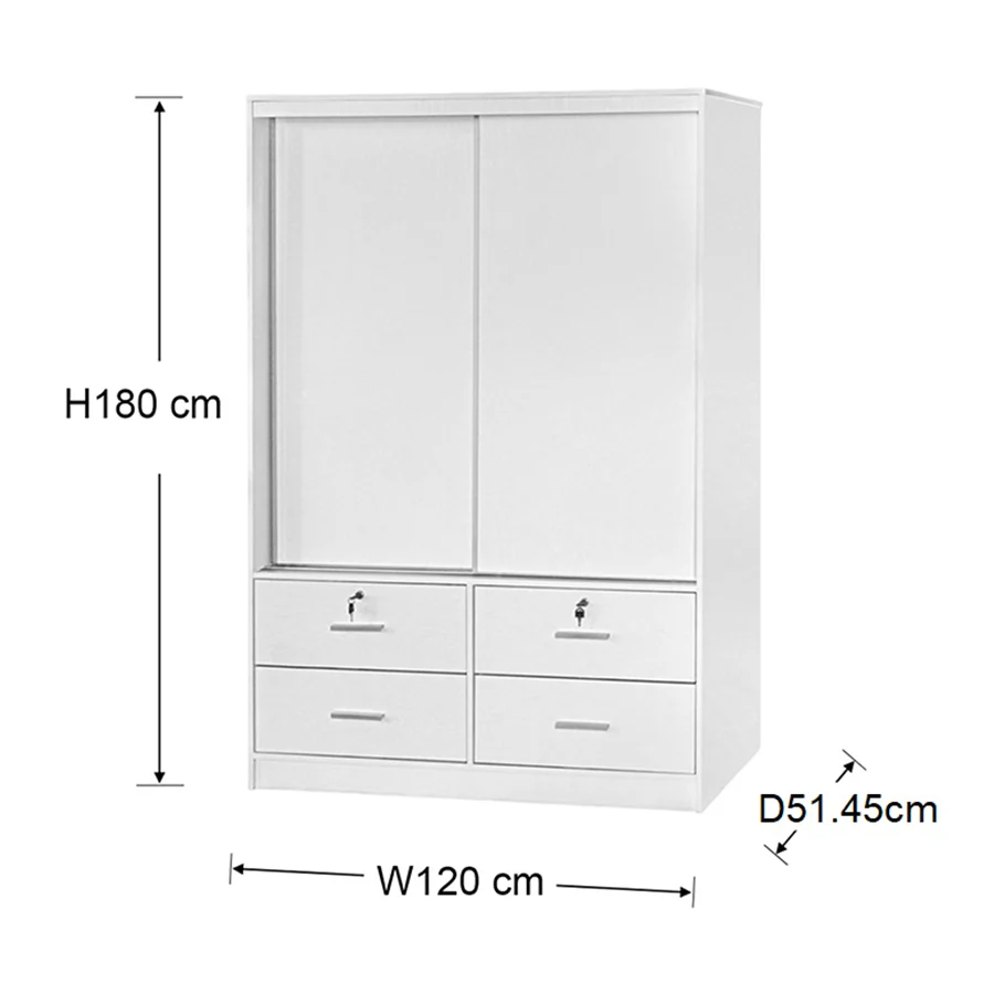 Brendle 120 cm Sliding Wardrobe - Image 38