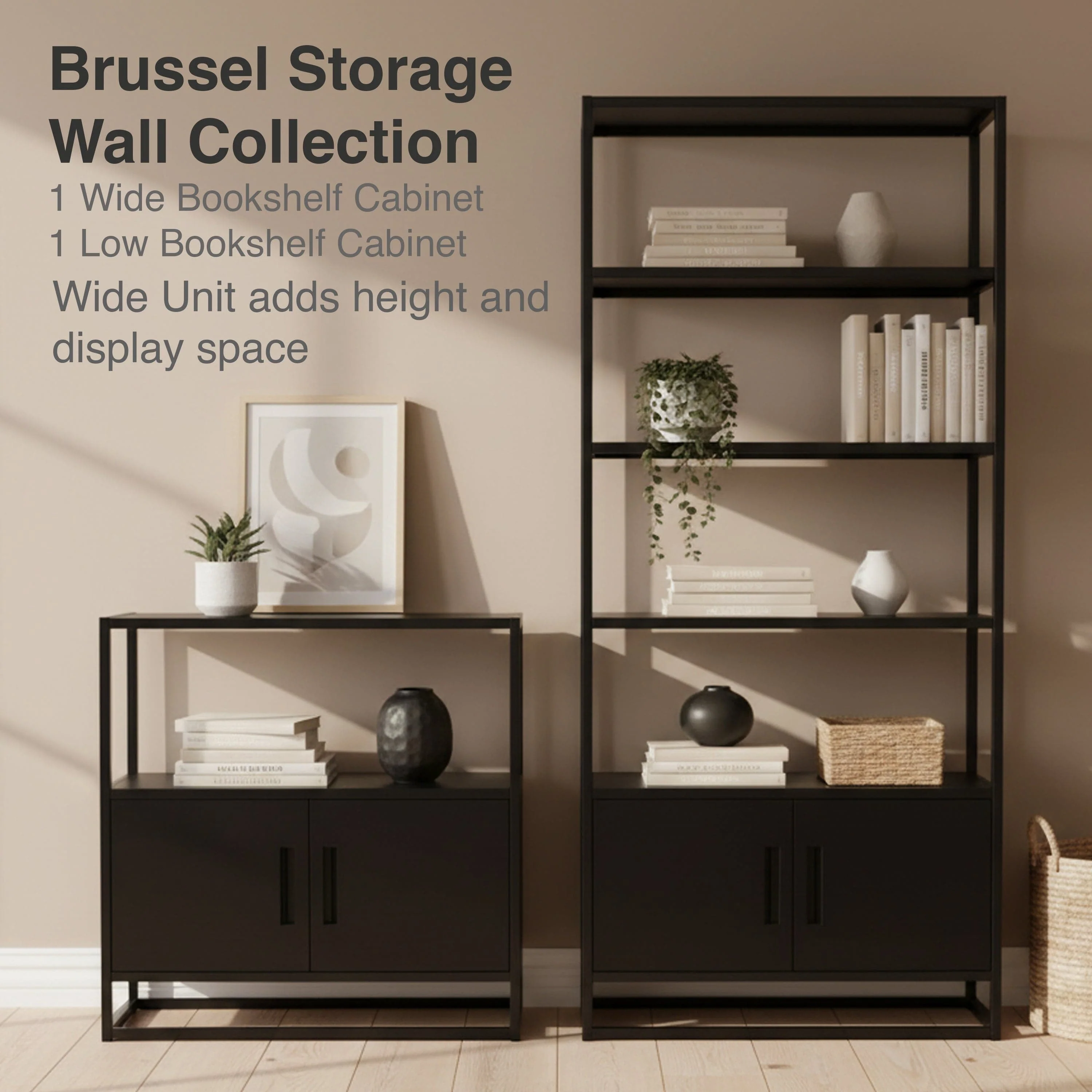 Brussel Low Book Shelves Cabinet - Image 23