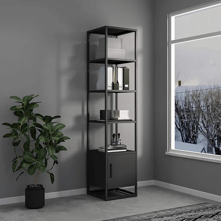 Brussel Narrow Book Shelves Cabinet - Image 15