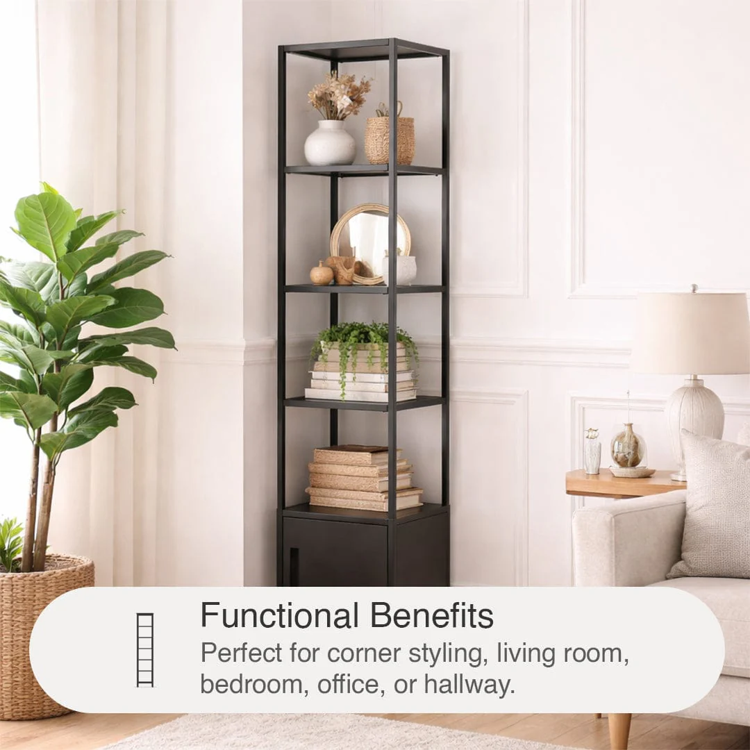 Brussel Narrow Book Shelves Cabinet - Image 18