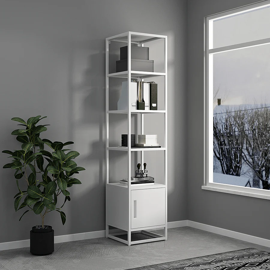 Brussel Narrow Book Shelves Cabinet - Image 3