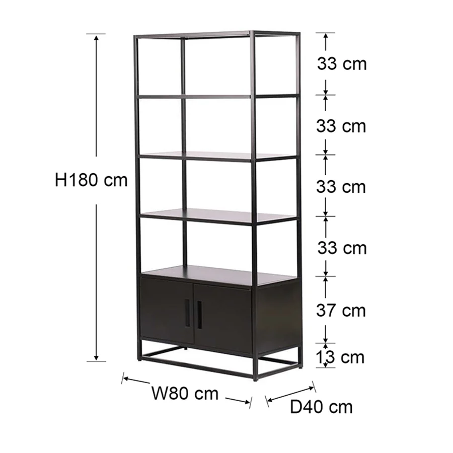 Brussel Wide Book Shelves Cabinet - Image 18