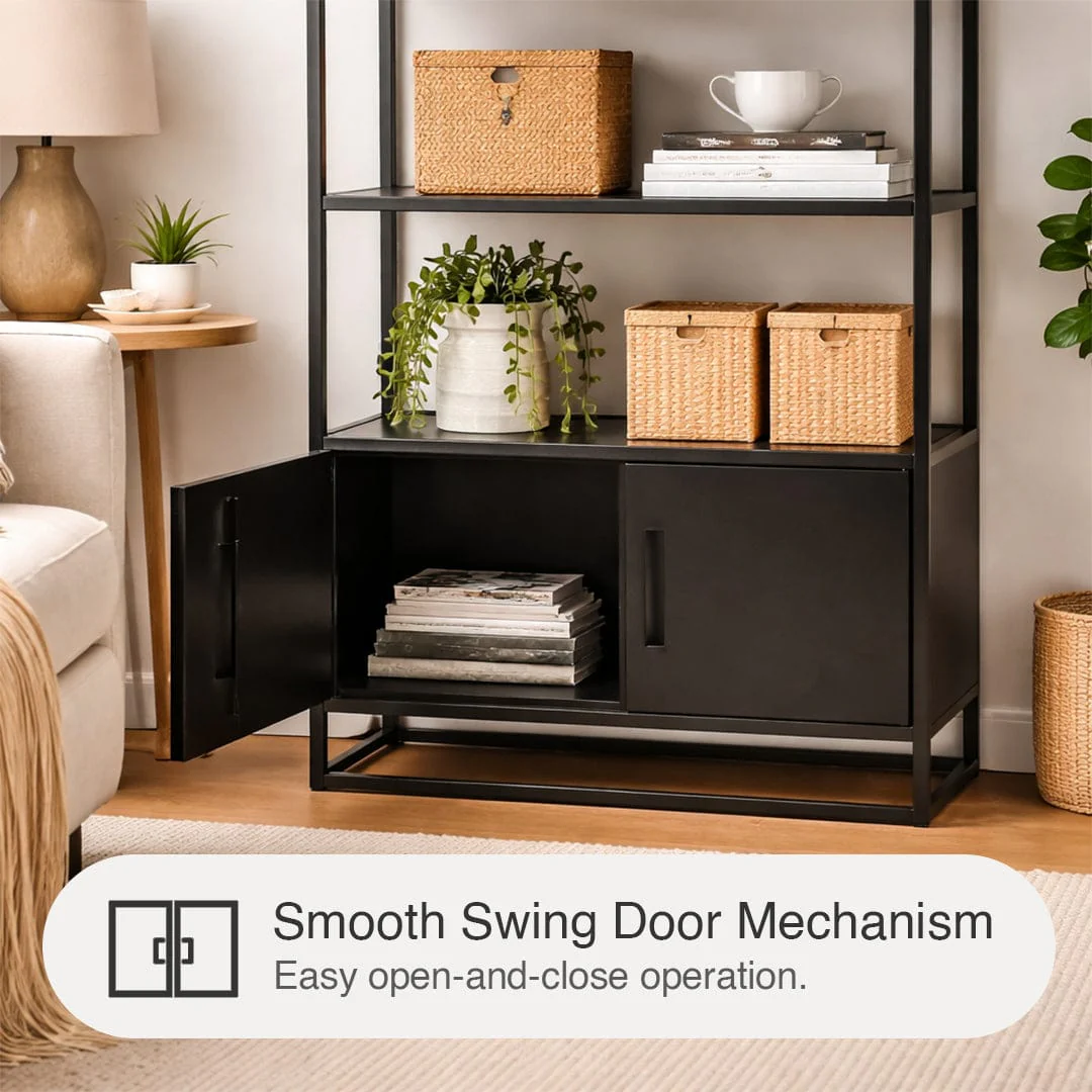 Brussel Wide Book Shelves Cabinet - Image 6