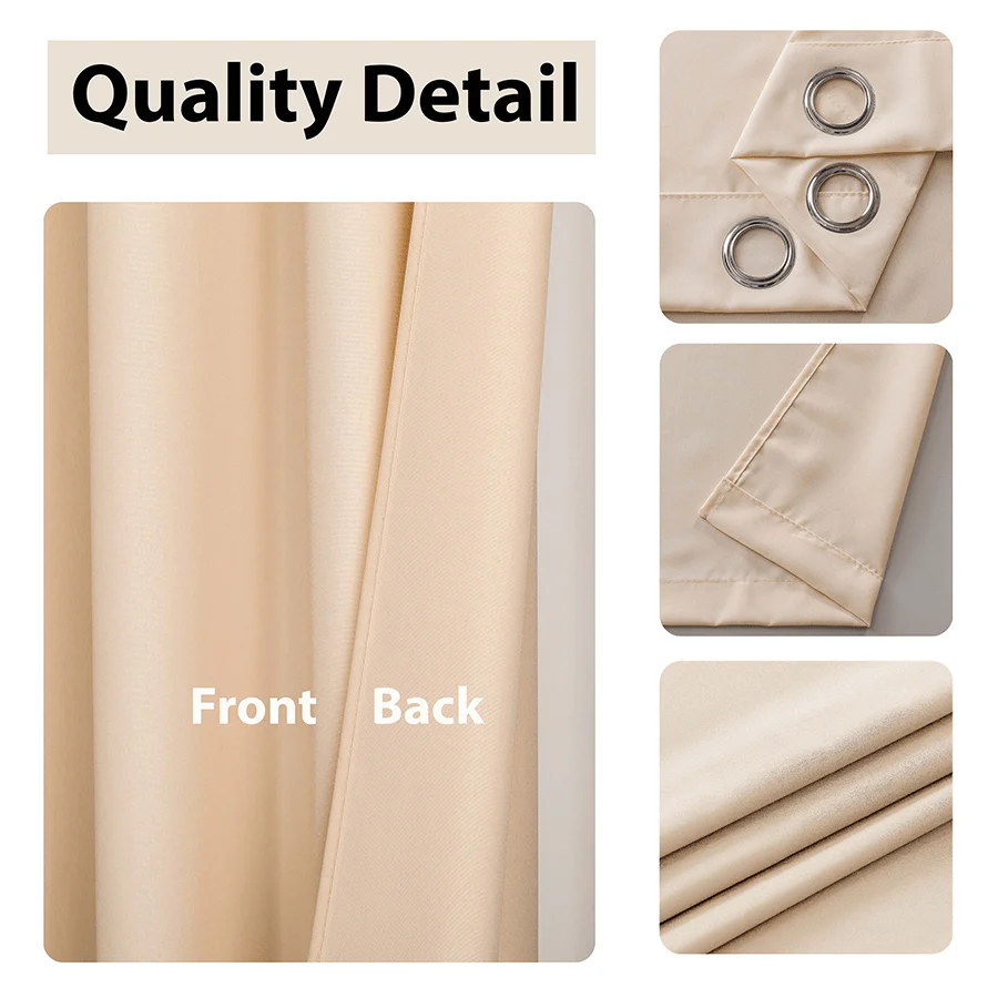 Bryndis Plain Set of 5 Curtains - Image 4