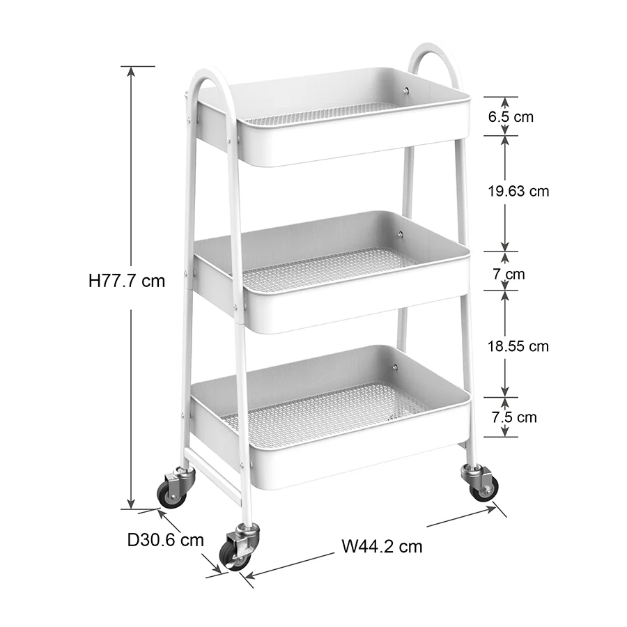 Bryson 3 Tier Rolling Cart - Image 18