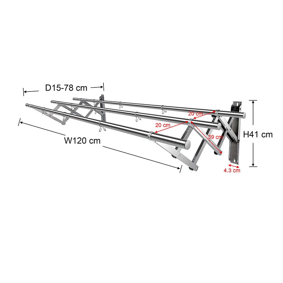 Byers Wall Mounted Drying Rack - Image 9