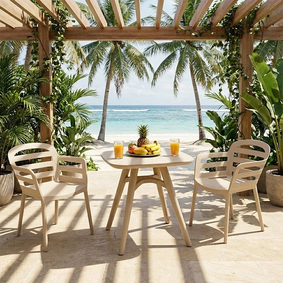Calipso 2 Seater Outdoor Dining Set - Image 3