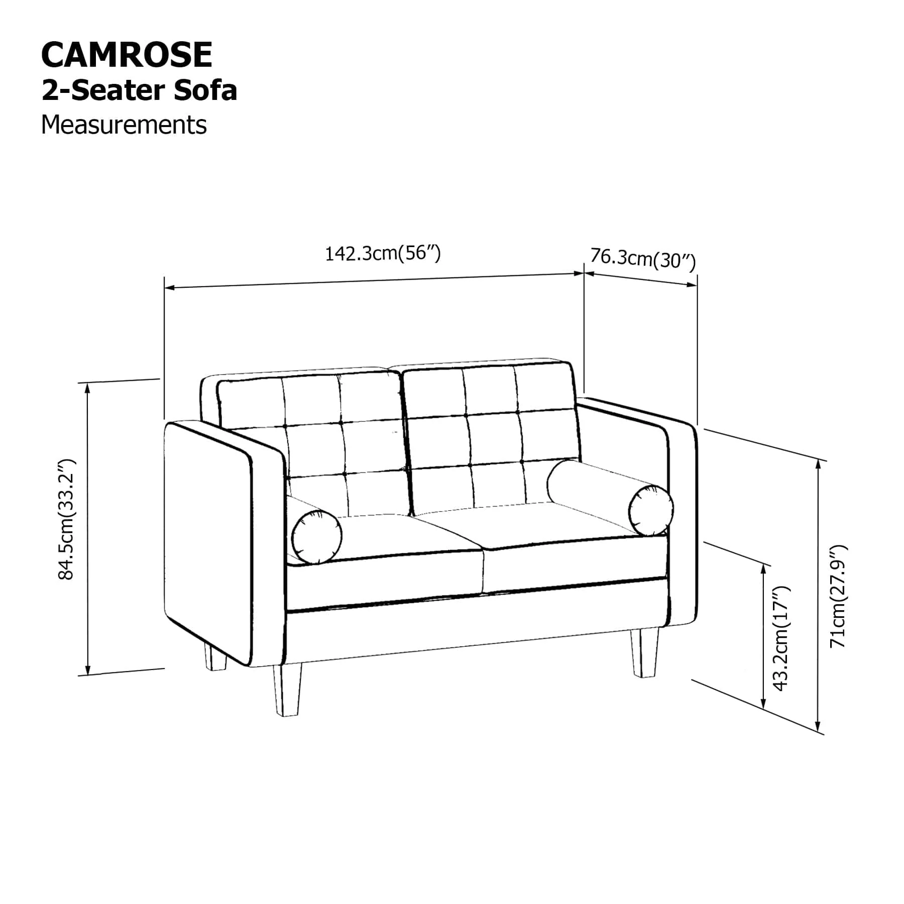 Camrose 2 Seater Sofa - Image 24