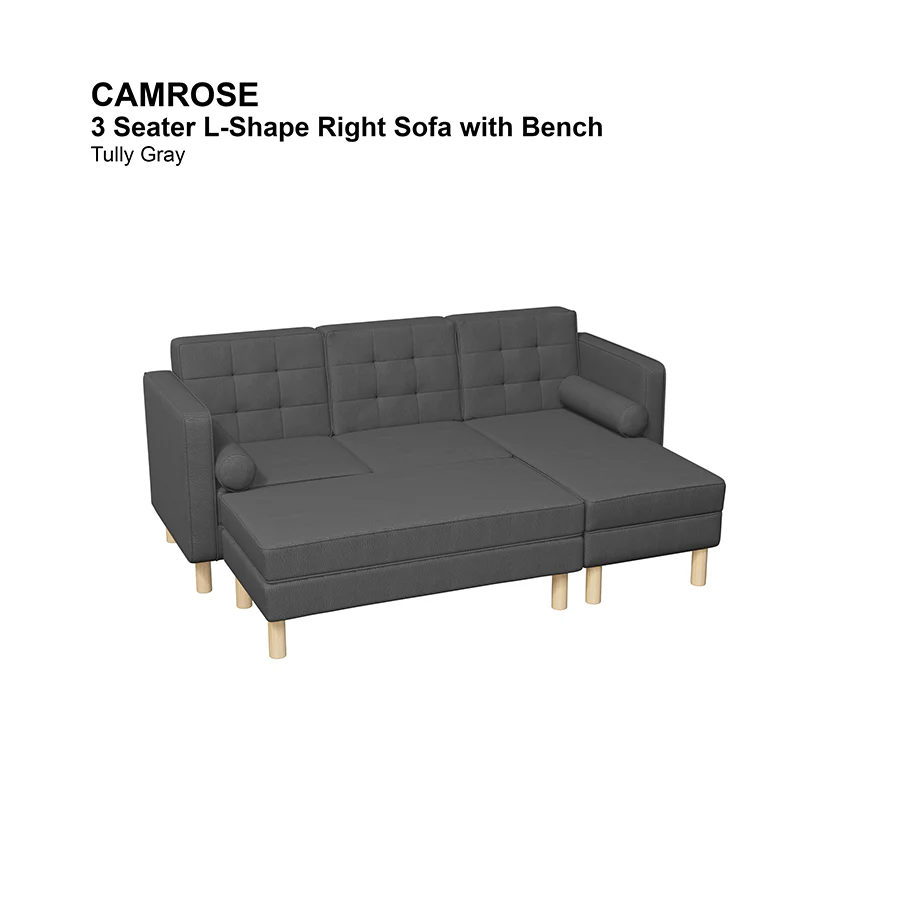 Camrose 3 Seat L-shape Right with Bench - Image 16