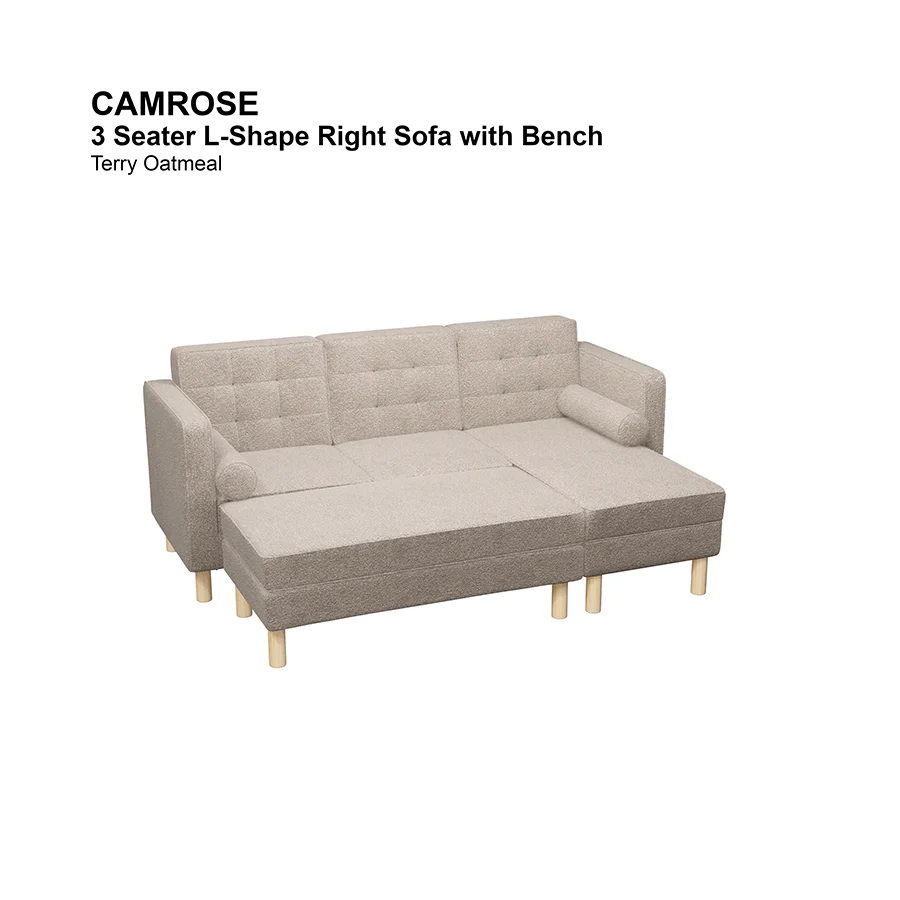 Camrose 3 Seat L-shape Right with Bench - Image 20
