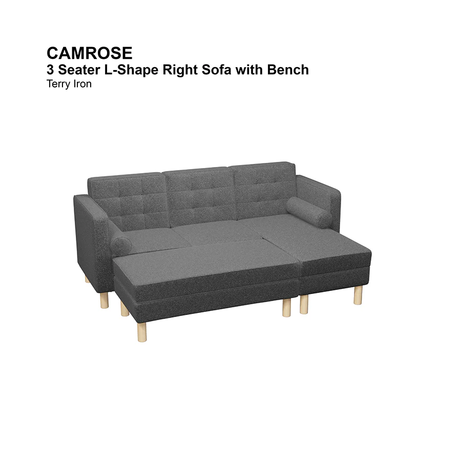 Camrose 3 Seat L-shape Right with Bench - Image 22