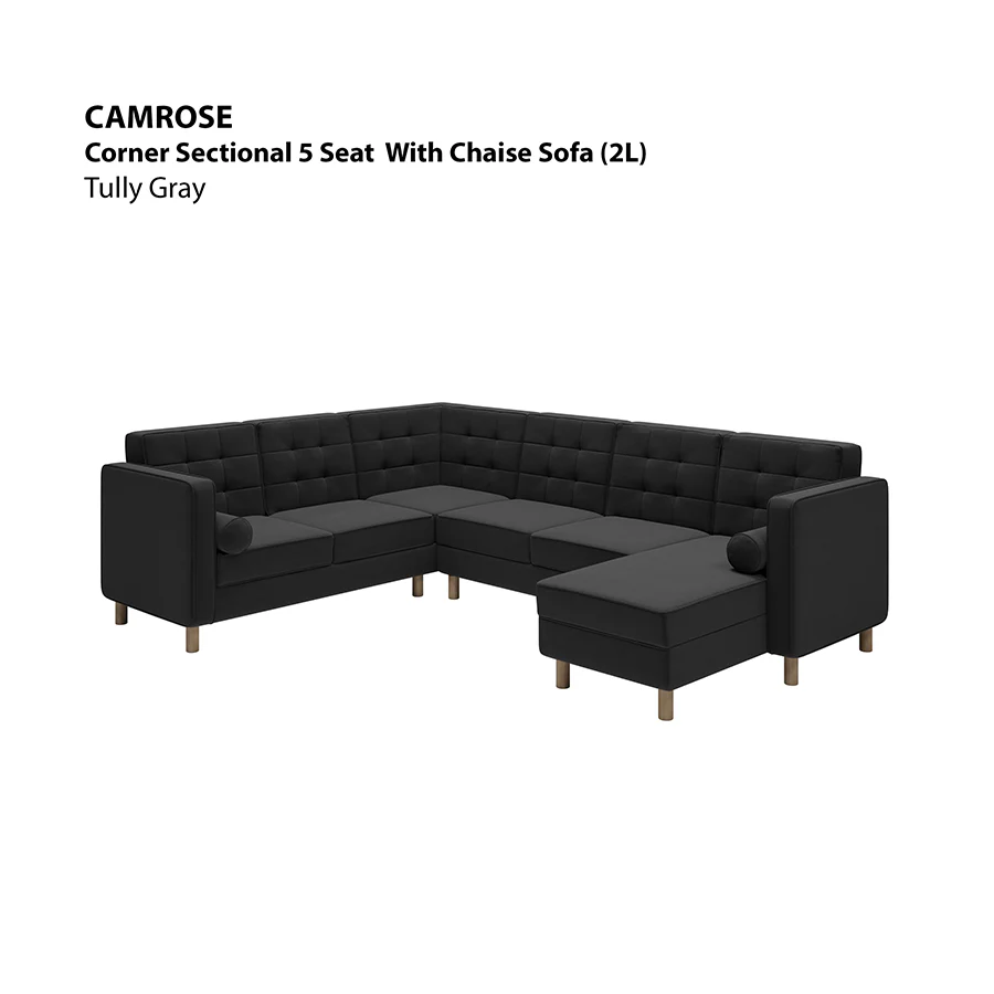 Camrose Corner Sectional 5 Seat with Chaise (2L) Sofa - Image 15