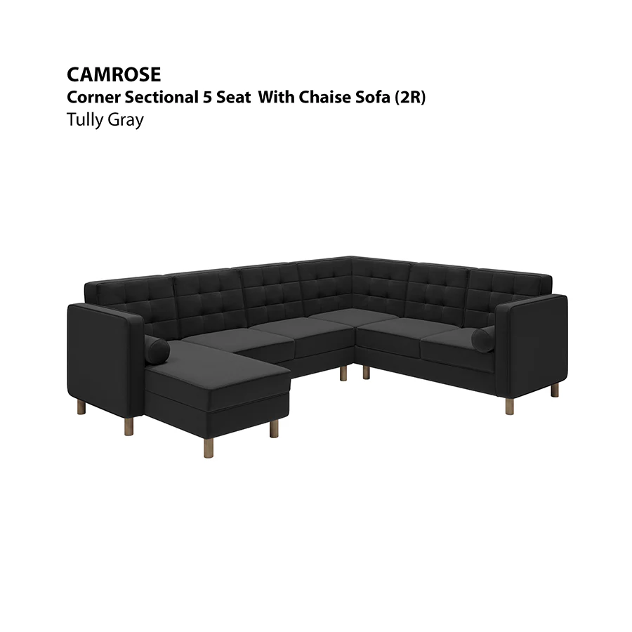 Camrose Corner Sectional 5 Seat with Chaise (2R) Sofa - Image 15
