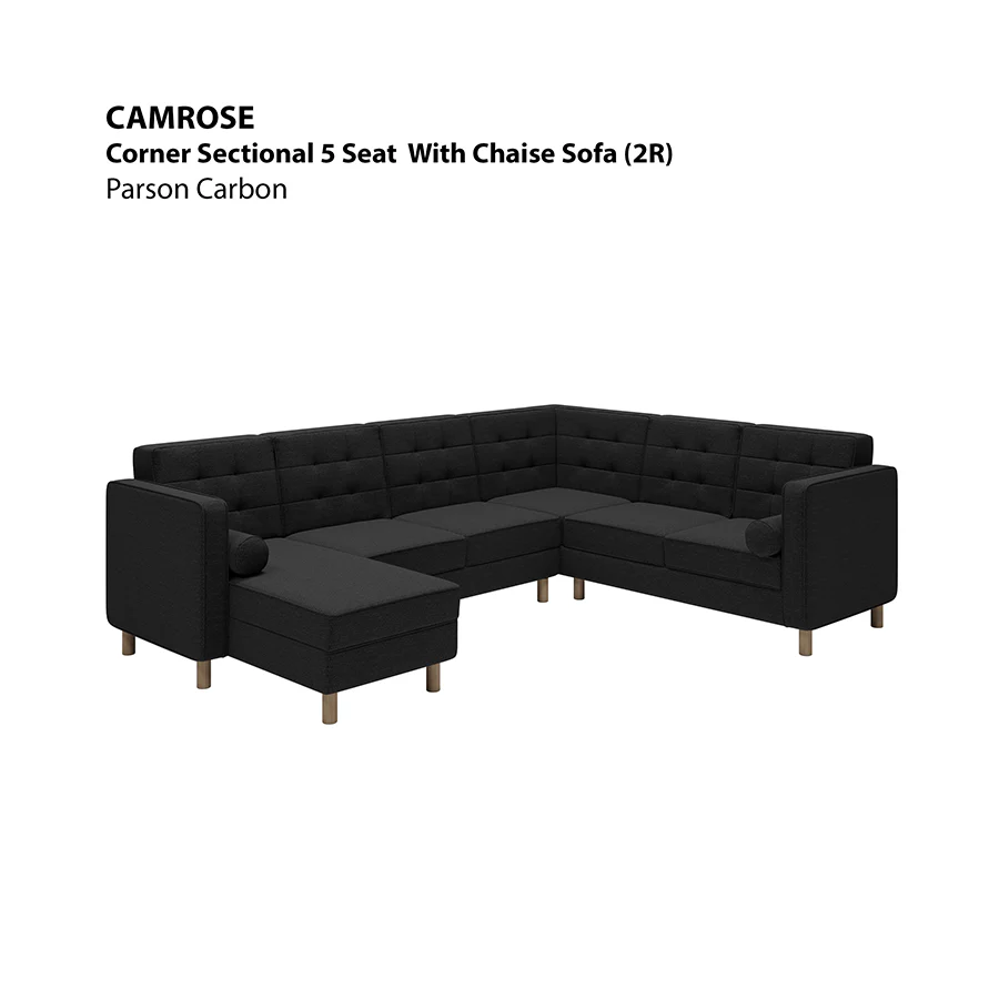 Camrose Corner Sectional 5 Seat with Chaise (2R) Sofa - Image 5
