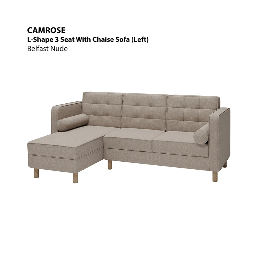 Camrose L-shape 3 Seat with Chaise (Left Facing) Sofa - Image 8