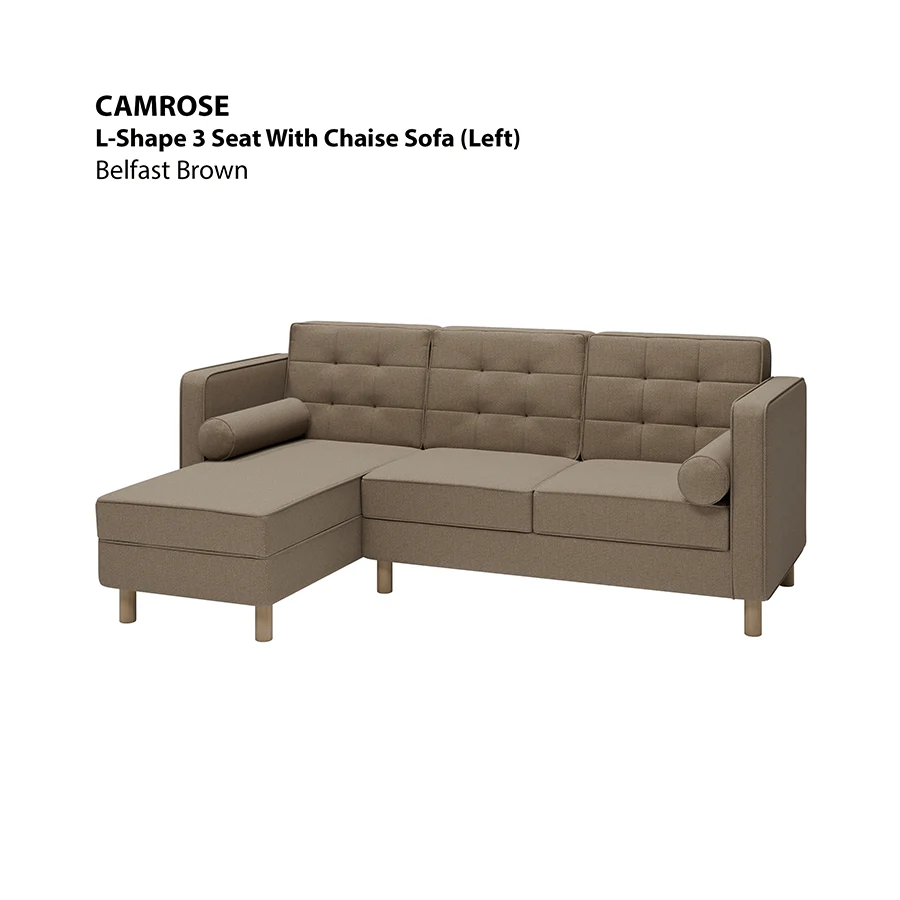 Camrose L-shape 3 Seat with Chaise (Left Facing) Sofa - Image 9