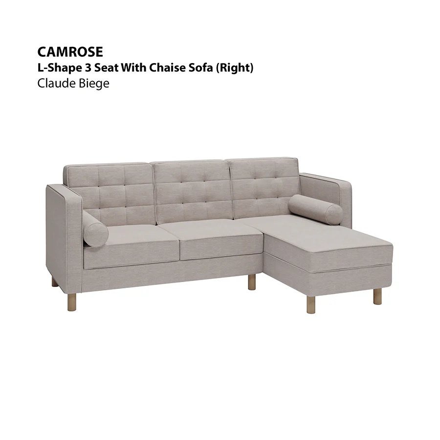 Camrose L-shape 3 Seat with Chaise (Right Facing) Sofa - Image 18