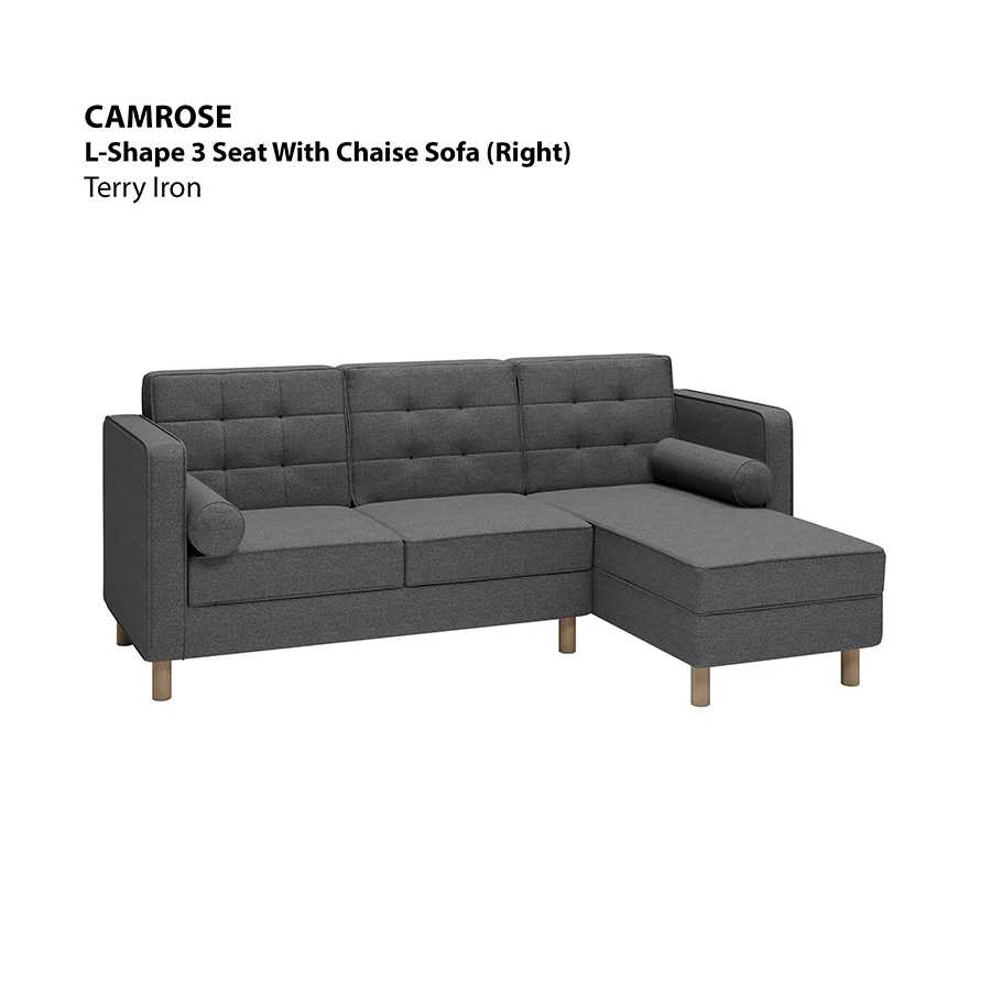 Camrose L-shape 3 Seat with Chaise (Right Facing) Sofa - Image 22