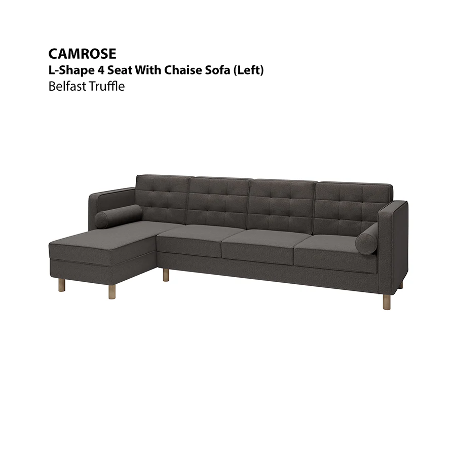 Camrose L-shape 4 Seat with Chaise (Left Facing) Sofa - Image 11