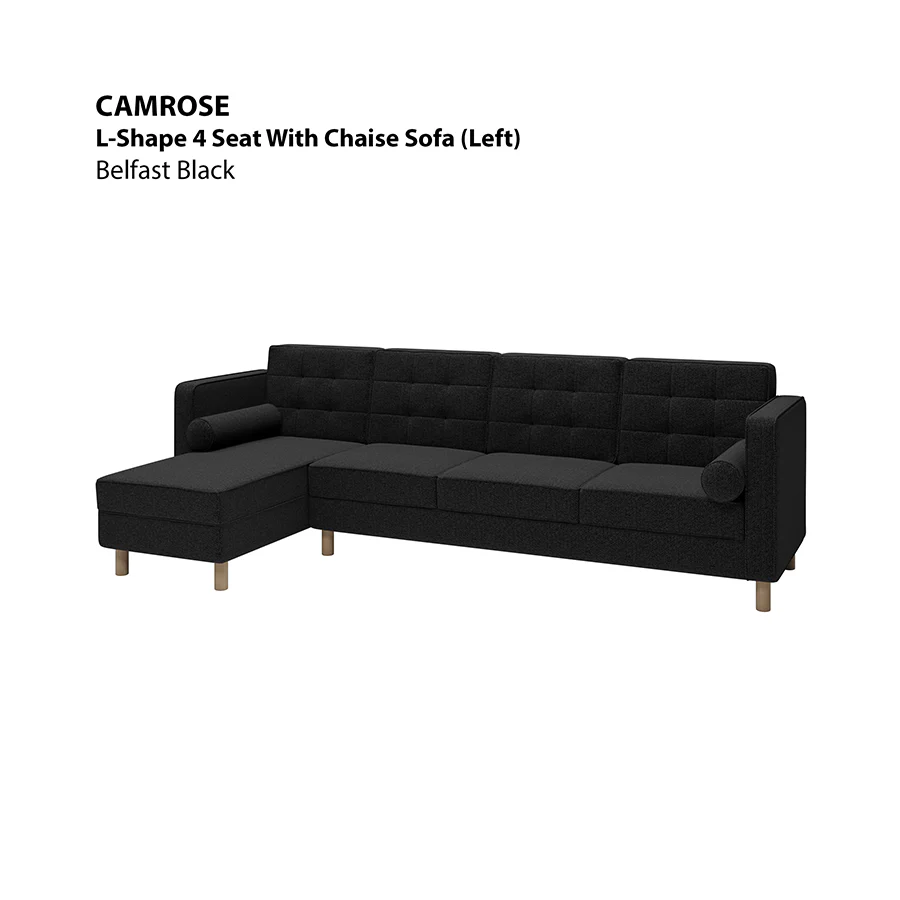 Camrose L-shape 4 Seat with Chaise (Left Facing) Sofa - Image 12