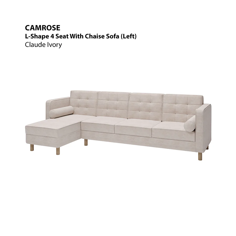 Camrose L-shape 4 Seat with Chaise (Left Facing) Sofa - Image 17