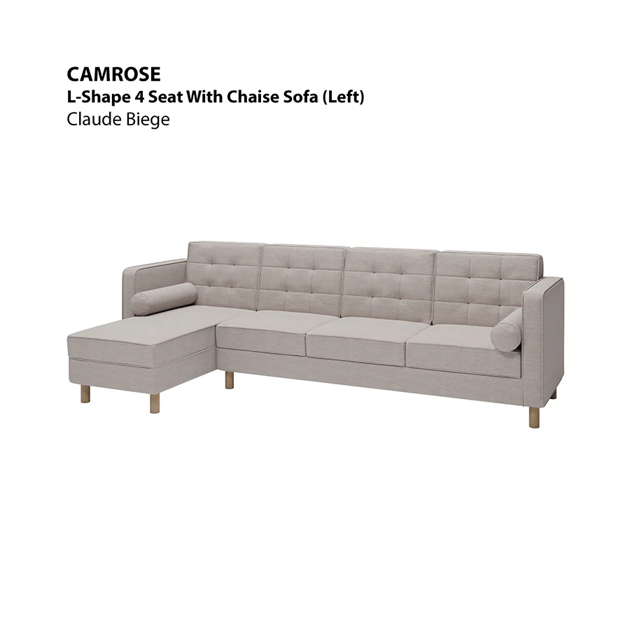 Camrose L-shape 4 Seat with Chaise (Left Facing) Sofa - Image 18