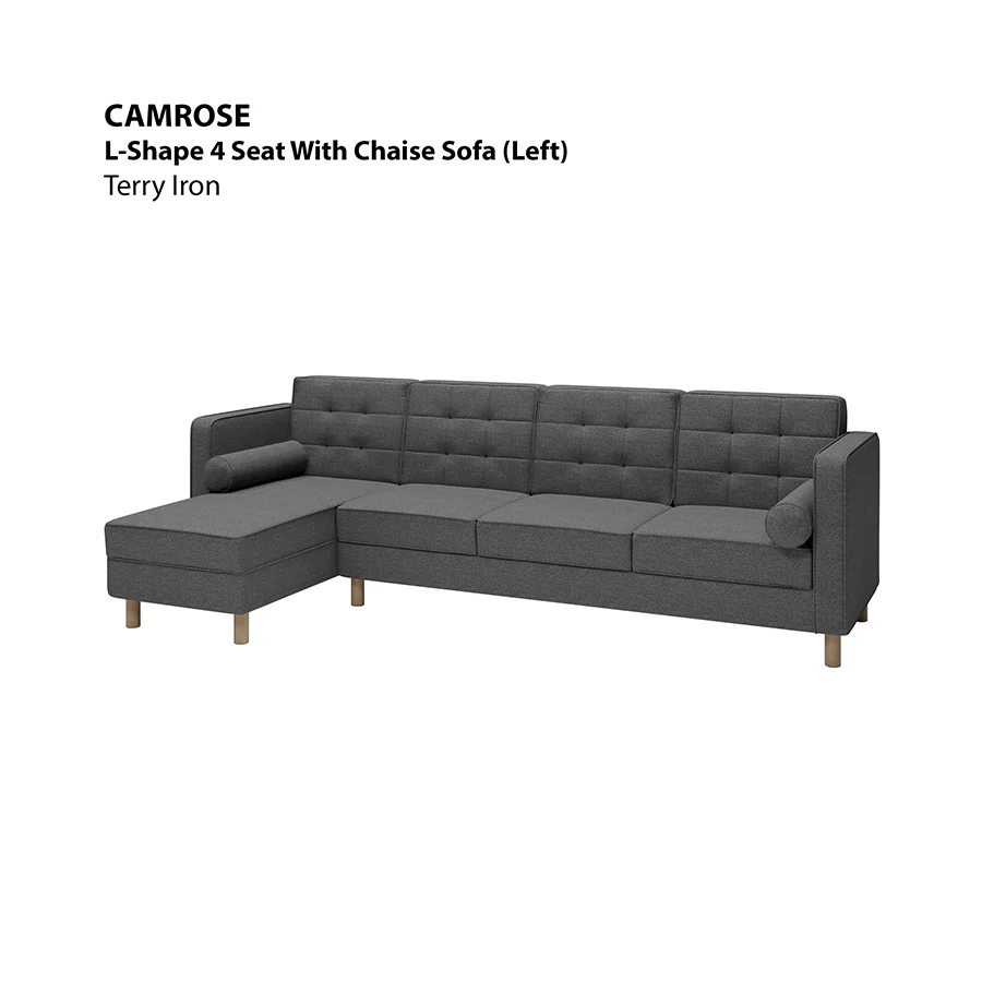 Camrose L-shape 4 Seat with Chaise (Left Facing) Sofa - Image 22