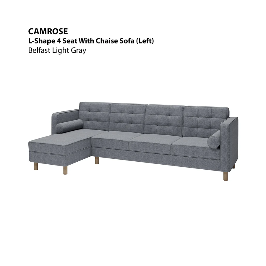 Camrose L-shape 4 Seat with Chaise (Left Facing) Sofa - Image 7