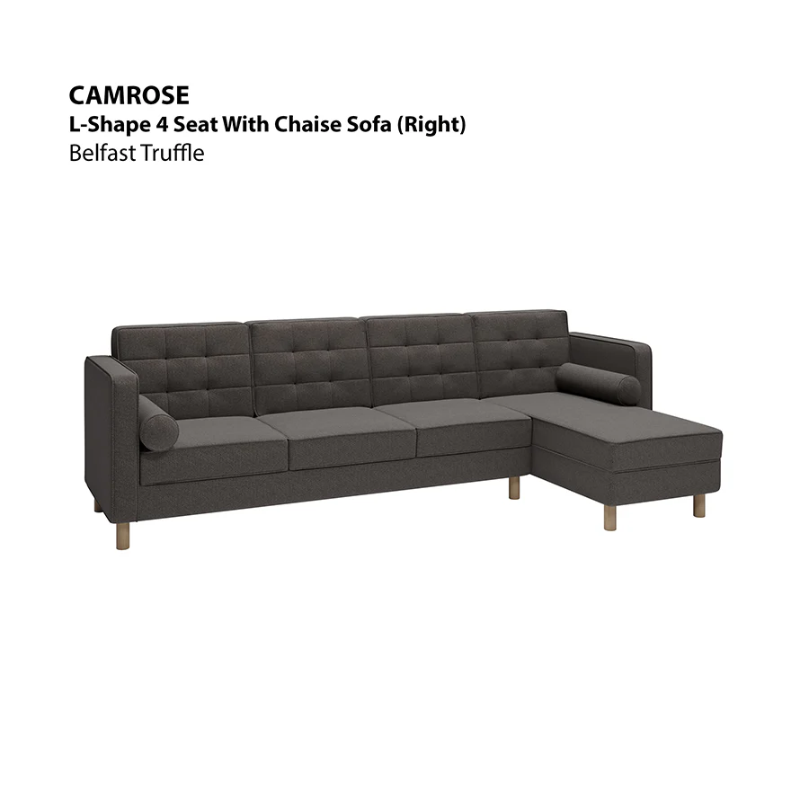 Camrose L-shape 4 Seat with Chaise (Right Facing) Sofa - Image 12