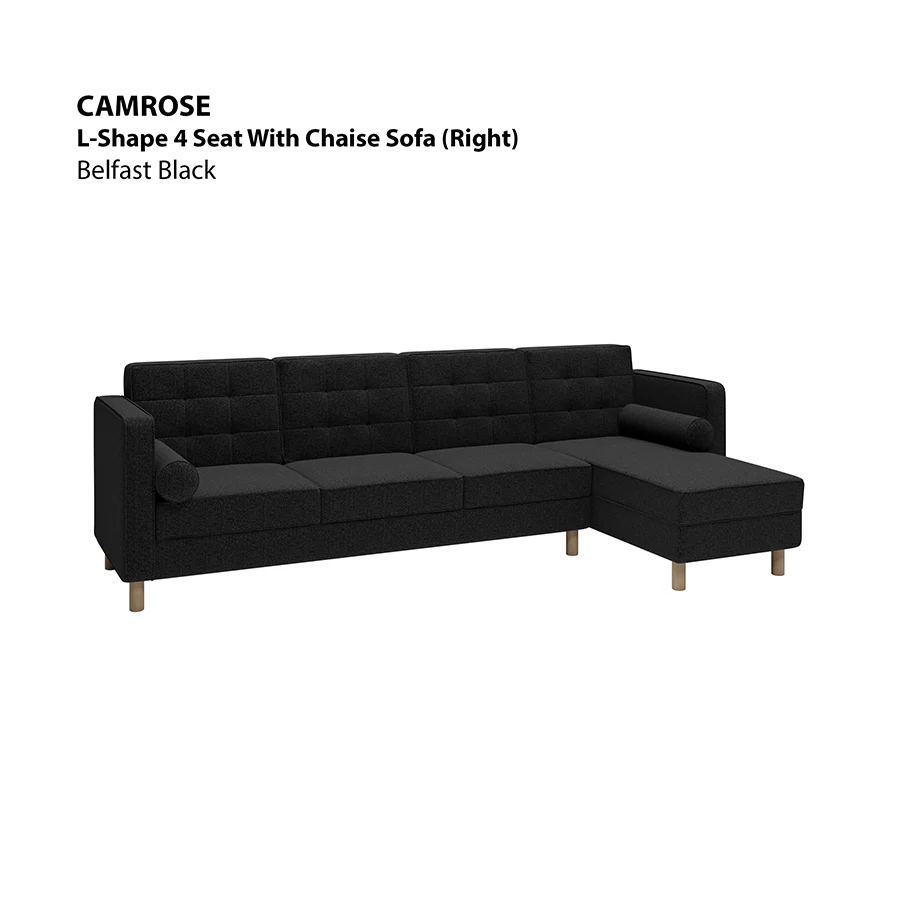 Camrose L-shape 4 Seat with Chaise (Right Facing) Sofa - Image 13