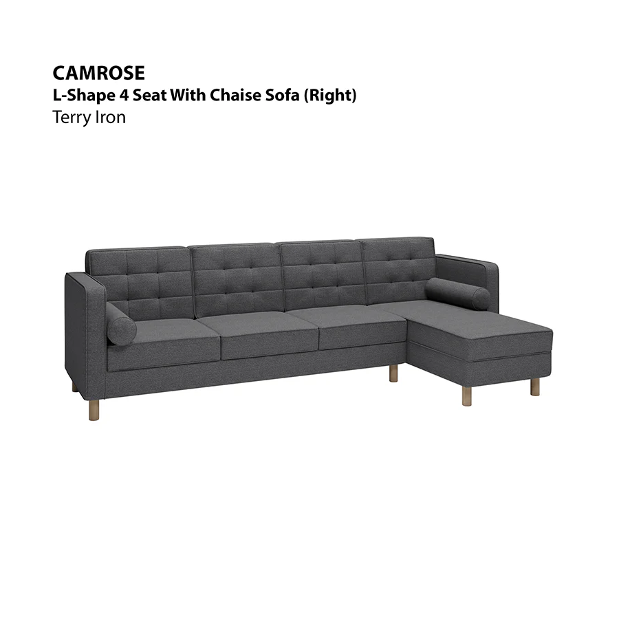 Camrose L-shape 4 Seat with Chaise (Right Facing) Sofa - Image 22