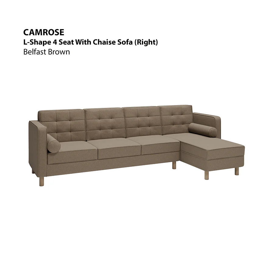 Camrose L-shape 4 Seat with Chaise (Right Facing) Sofa - Image 9
