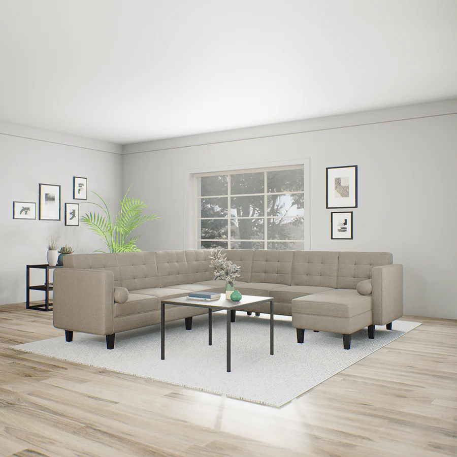 Camrose Sectional 6 Seat Corner with Chaise (3L) Sofa - Image 23
