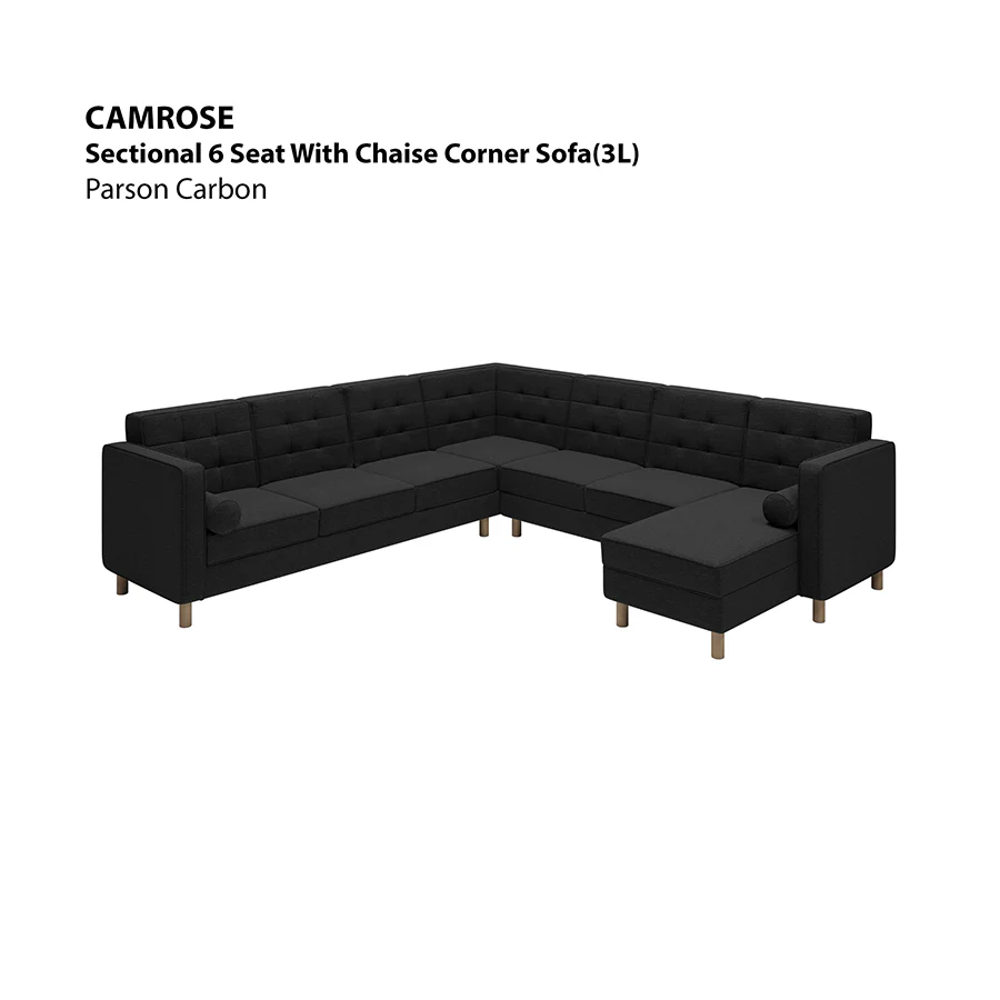 Camrose Sectional 6 Seat Corner with Chaise (3L) Sofa - Image 6