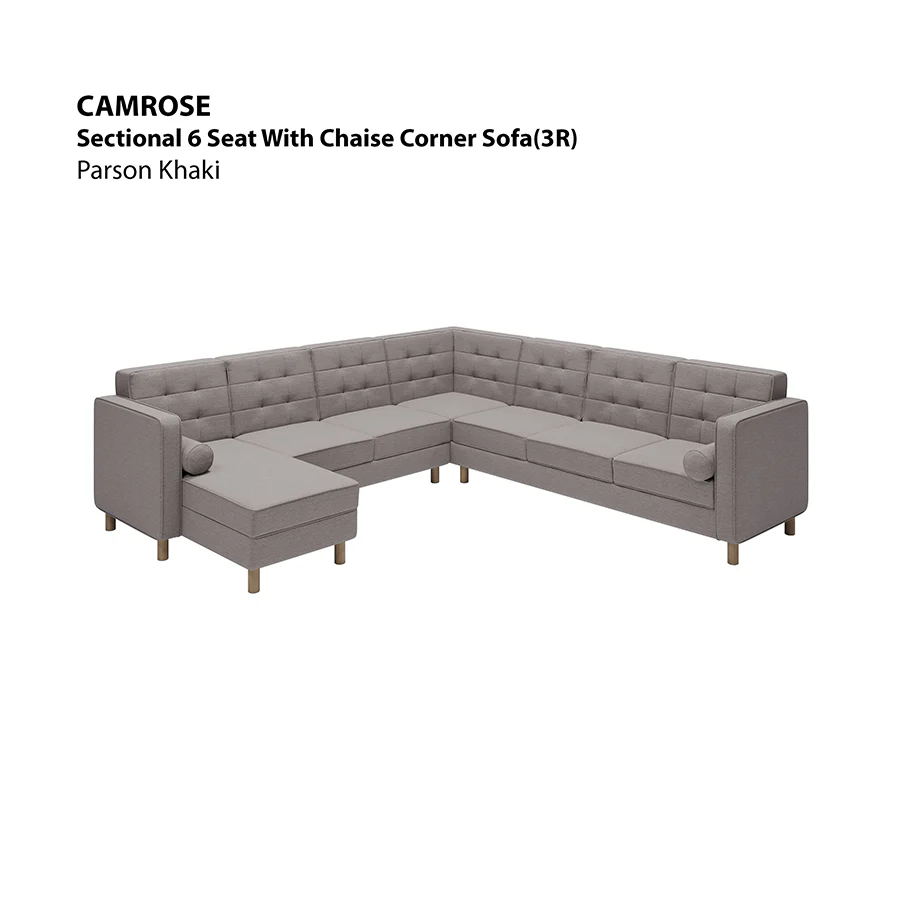 Camrose Sectional 6 Seat Corner with Chaise (3R) Sofa - Image 4