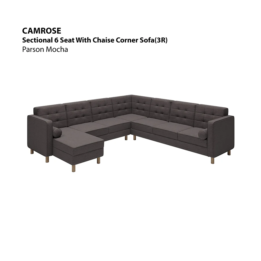 Camrose Sectional 6 Seat Corner with Chaise (3R) Sofa - Image 5