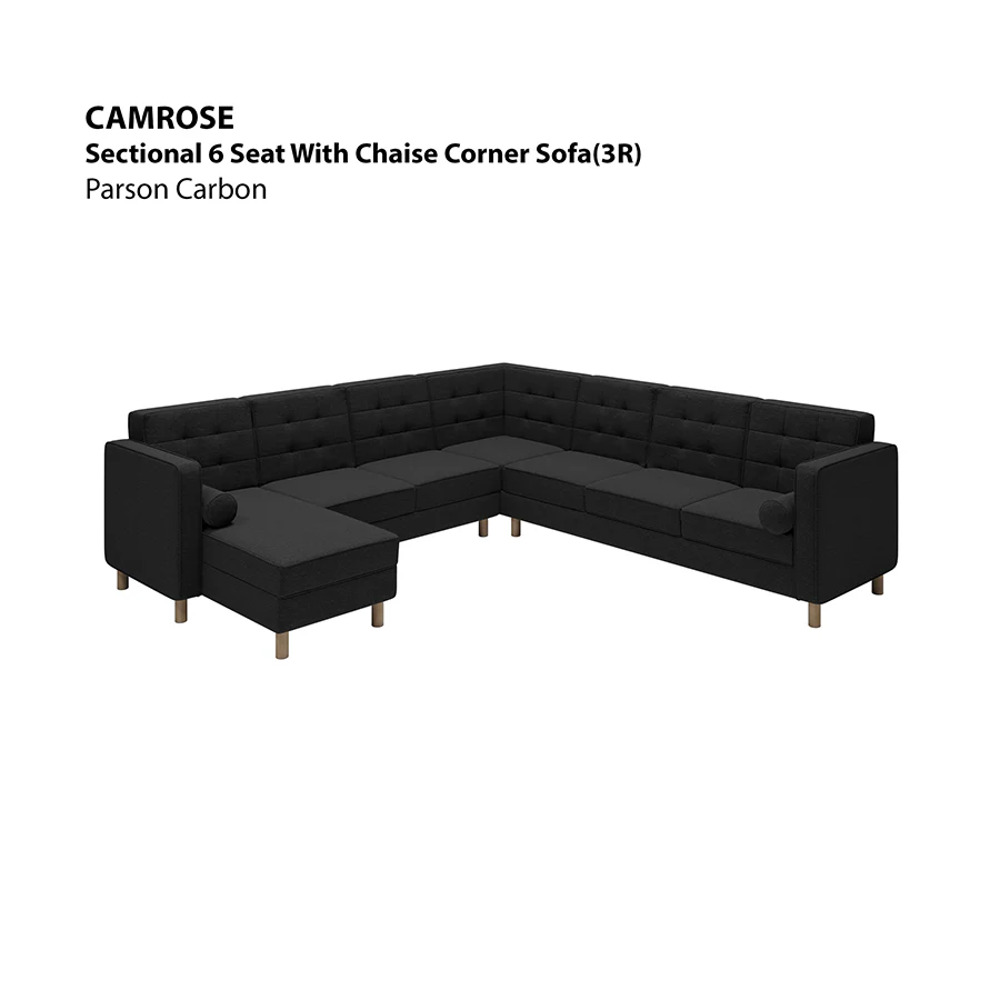 Camrose Sectional 6 Seat Corner with Chaise (3R) Sofa - Image 6