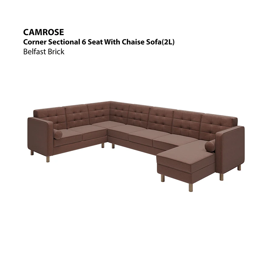 Camrose Sectional 6 Seat with Chaise (2L) Sofa - Image 10