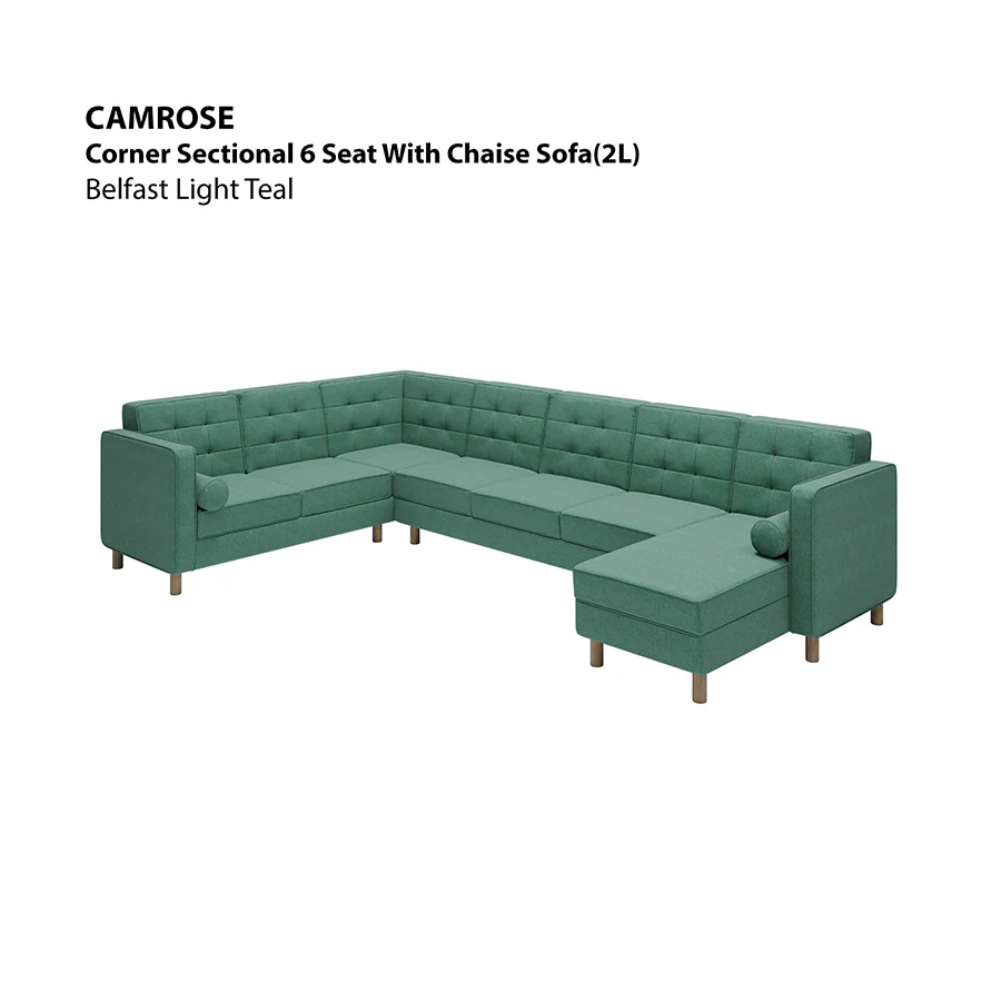 Camrose Sectional 6 Seat with Chaise (2L) Sofa - Image 11